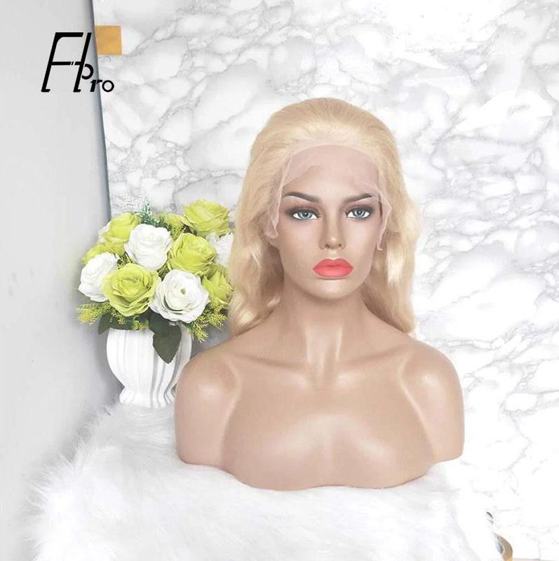 High Density 613# Blonde Full Lace Wig Body Wave Baby Hair